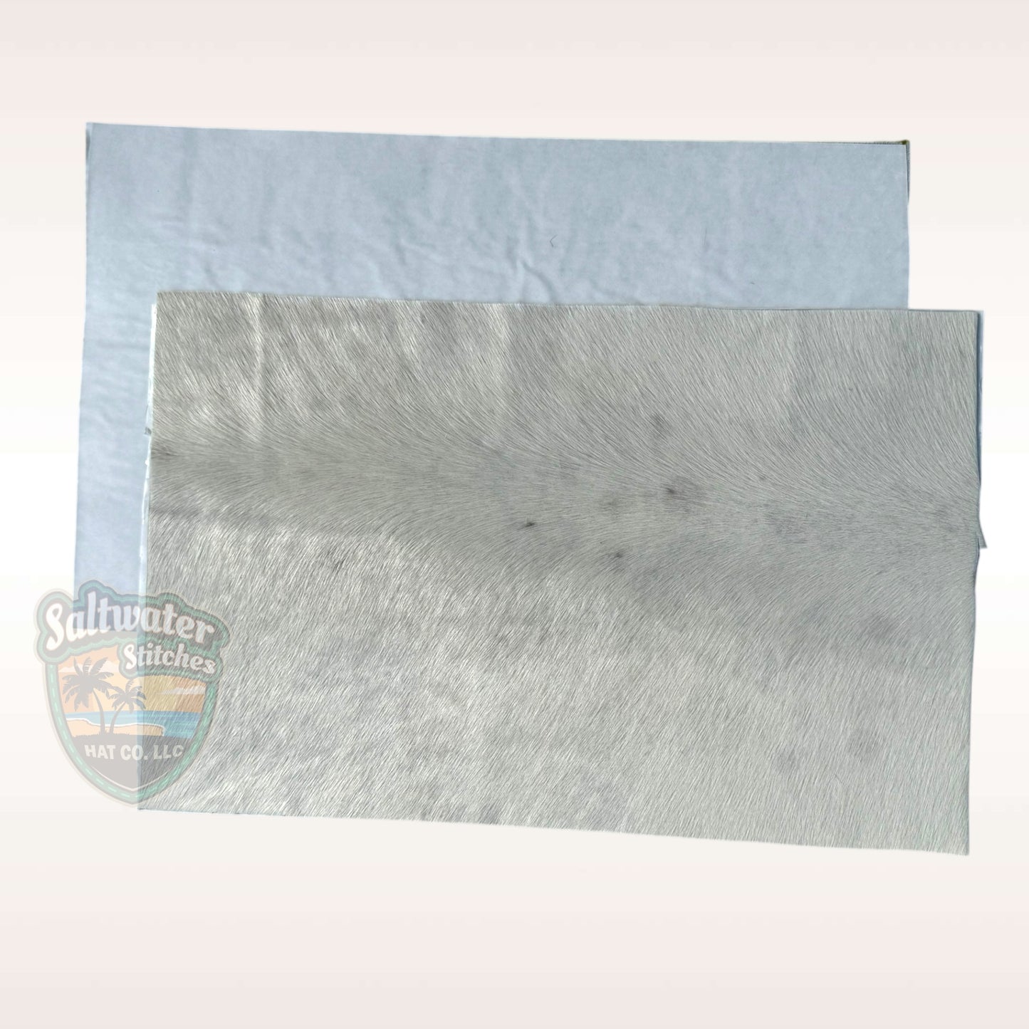 White Cowhide Panel