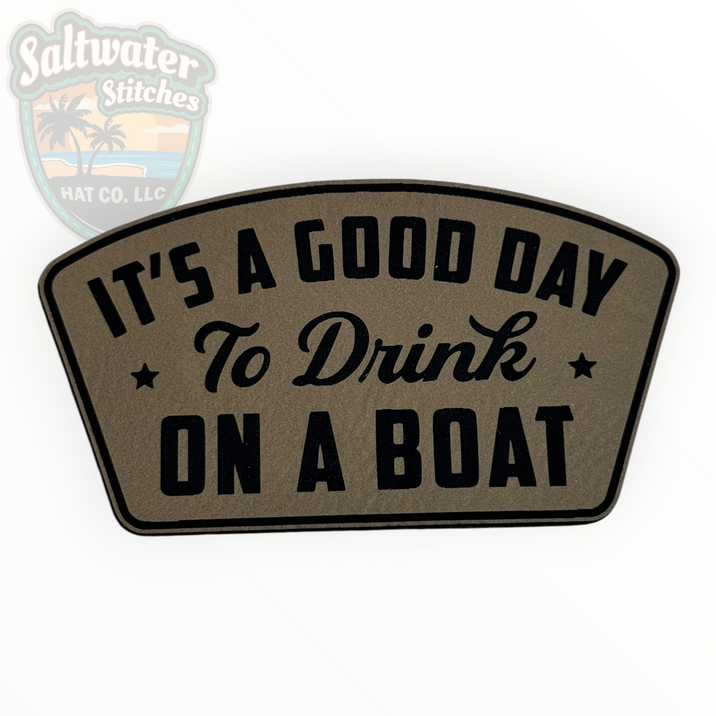 It’s a Good Day to Drink on a Boat Leather Patch