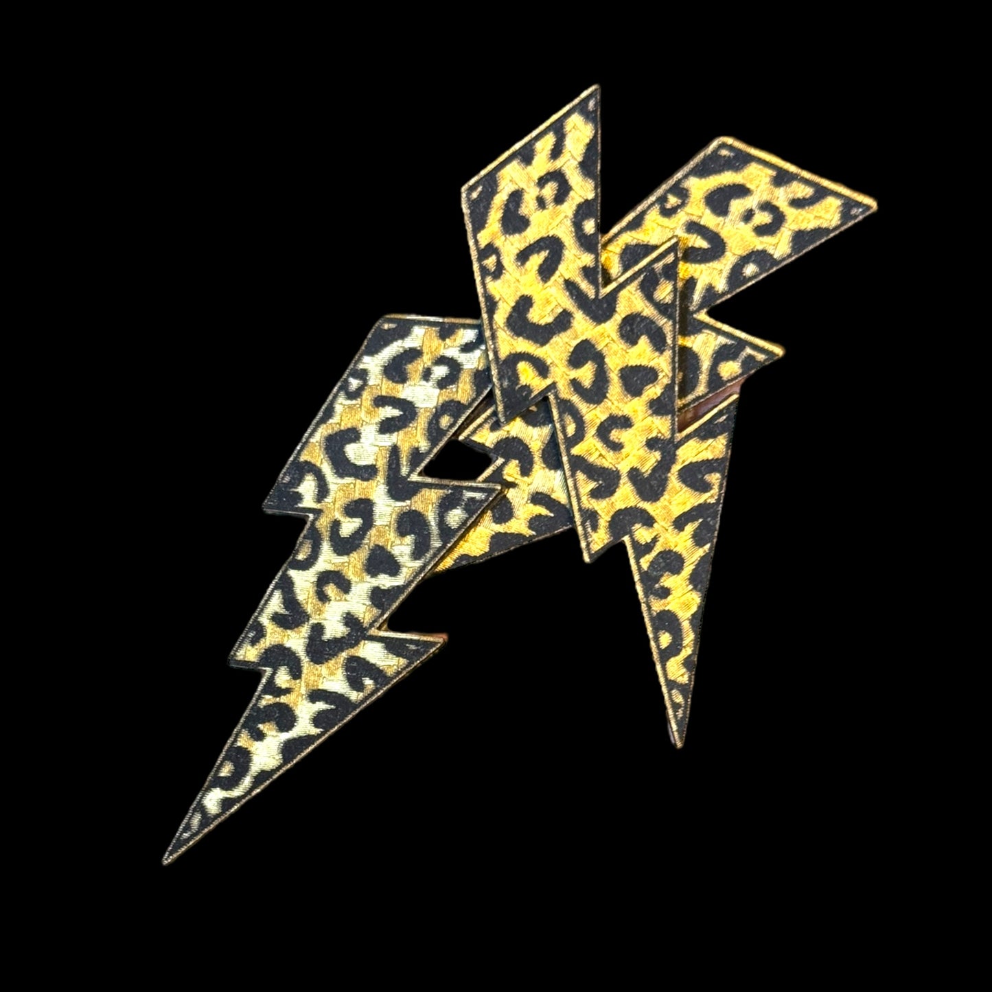 Gold leopard lightning bolts