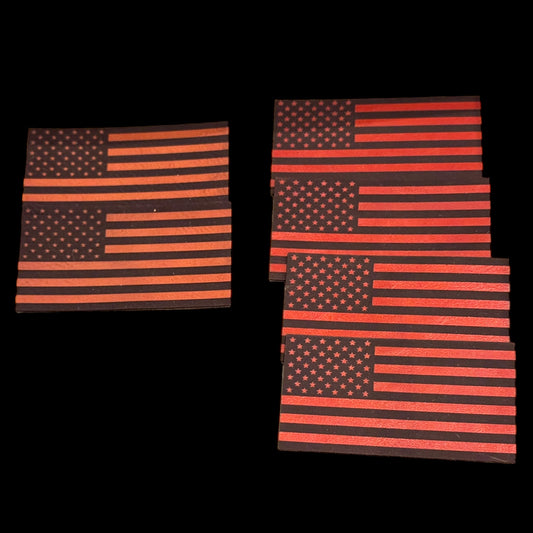 American flag- saddle brown