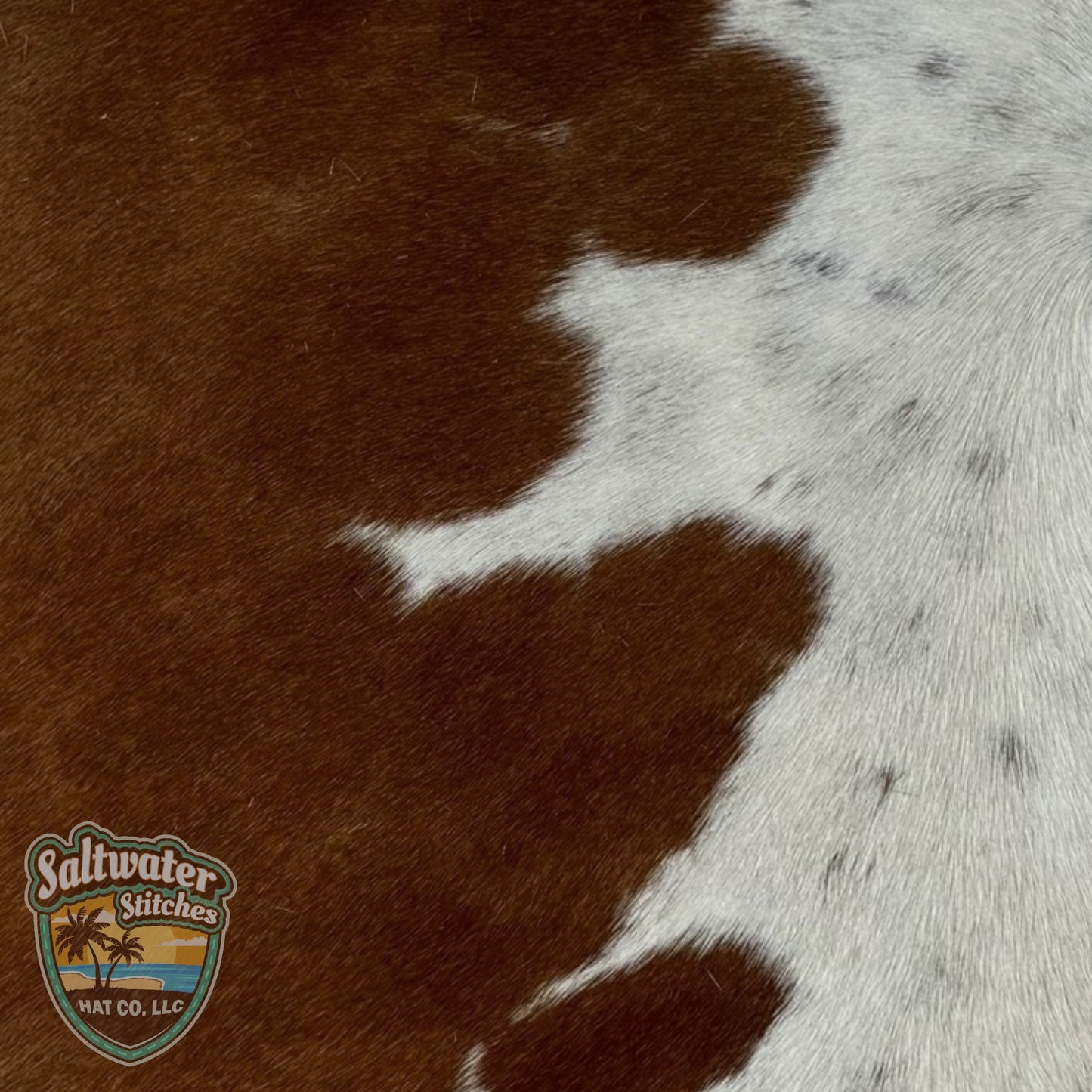 Brown & White Cowhide Panel