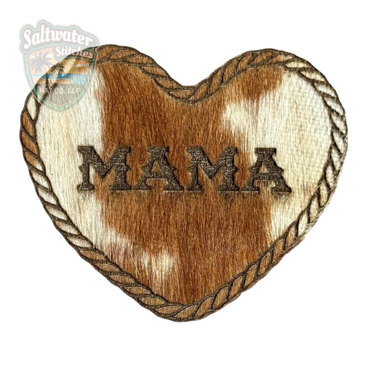 Cowhide Mama Heart