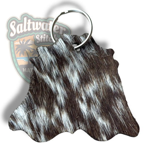 Cowhide keychains