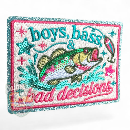 Boys, Bass & Bad Decisions Embroidered Hat Patch | Limited Batch
