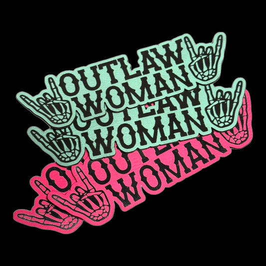 Badass Bitches- Outlaw Woman- Teal