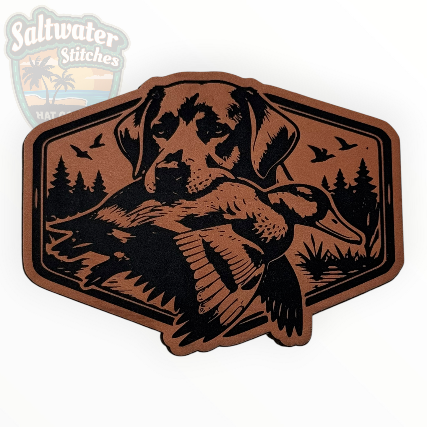 Duck Hunting Lab Retriever Leather Patch