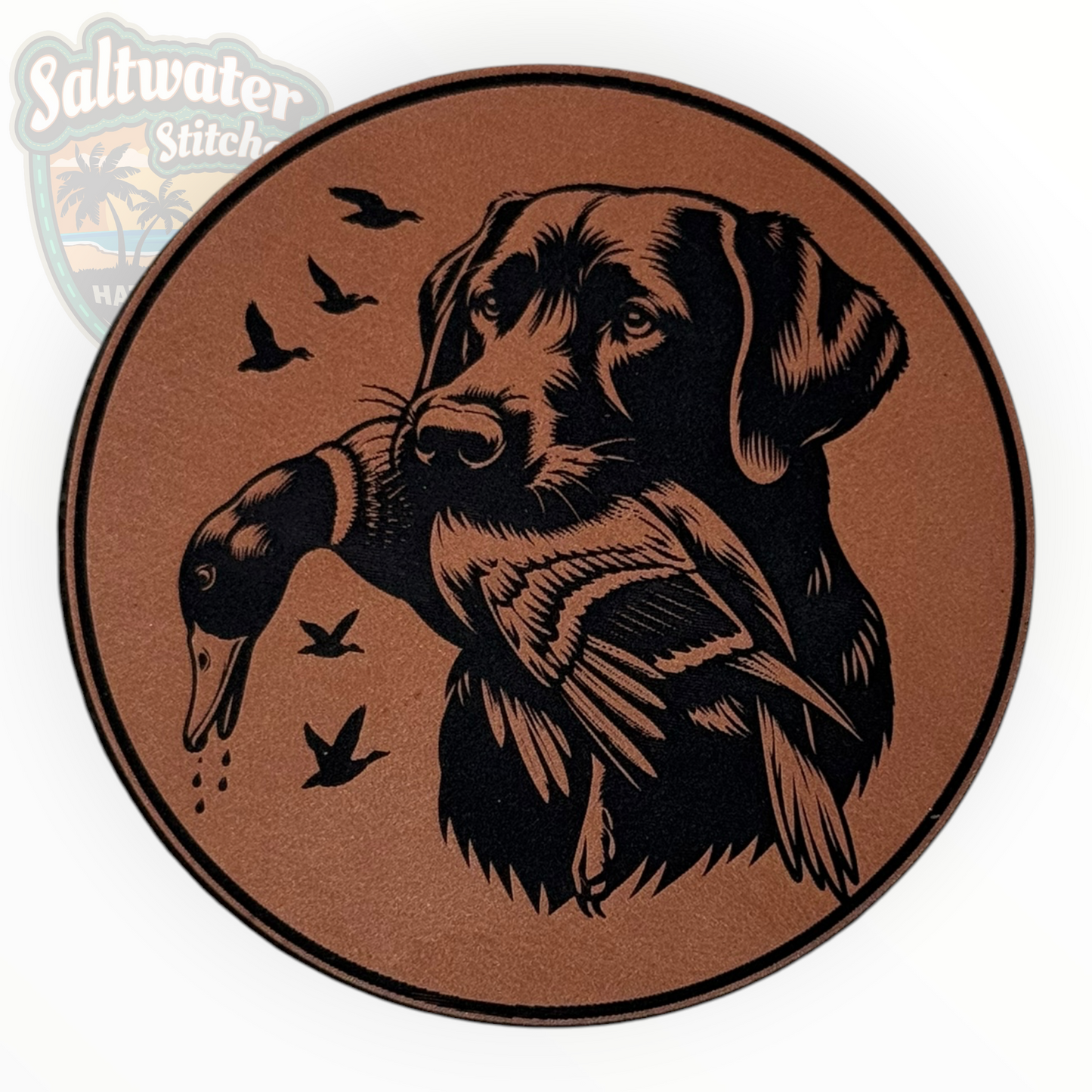 Duck Hunting Lab Retriever Leather Patch