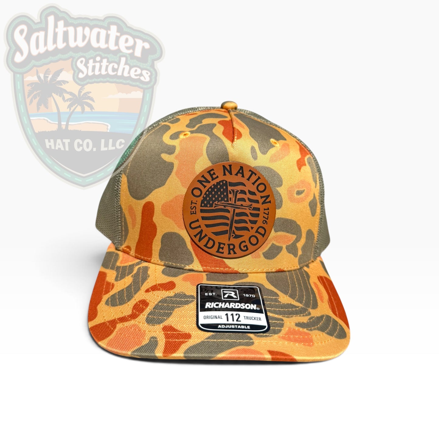 One Nation Under God Camo Richardson 112 Trucker Hat