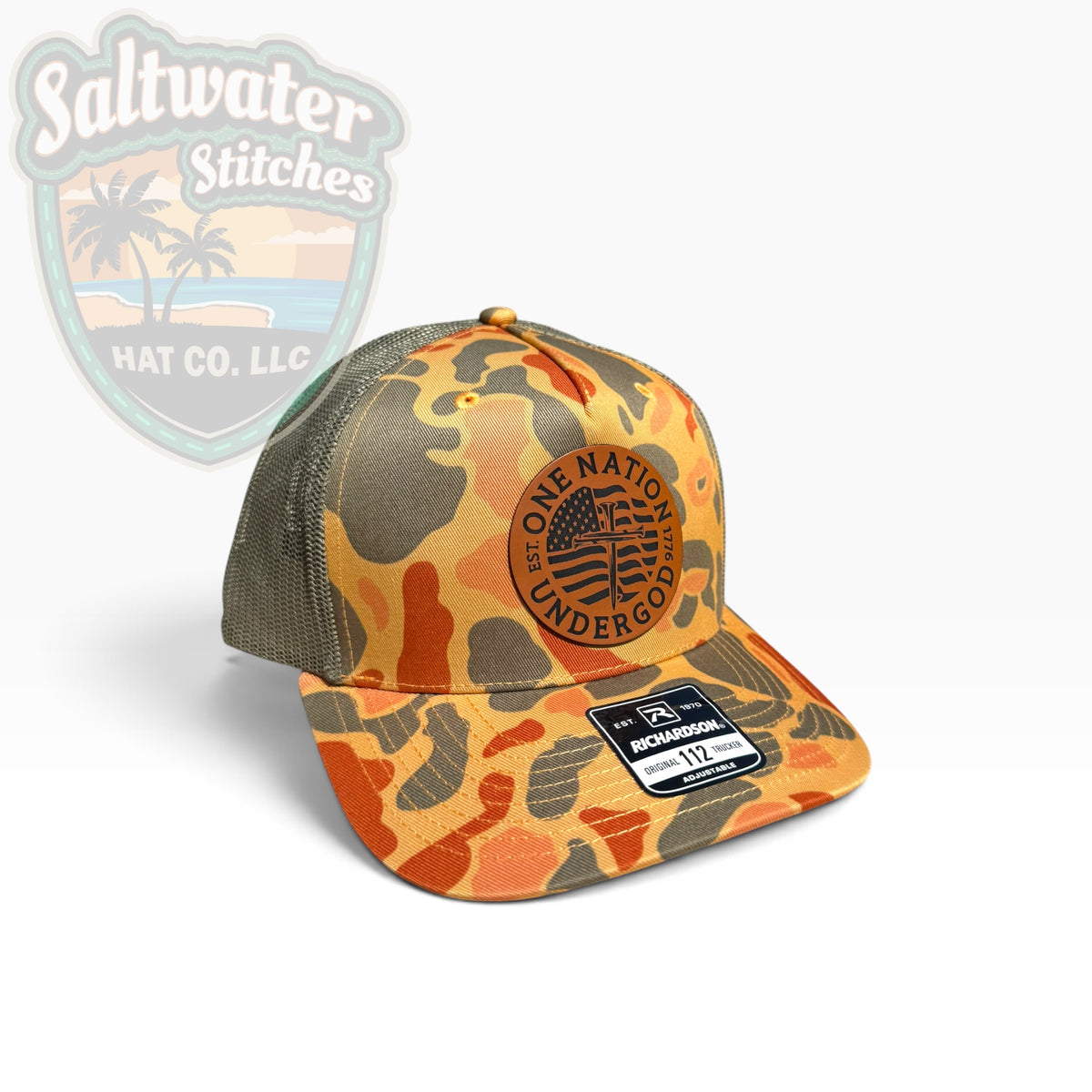 One Nation Under God Camo Richardson 112 Trucker Hat