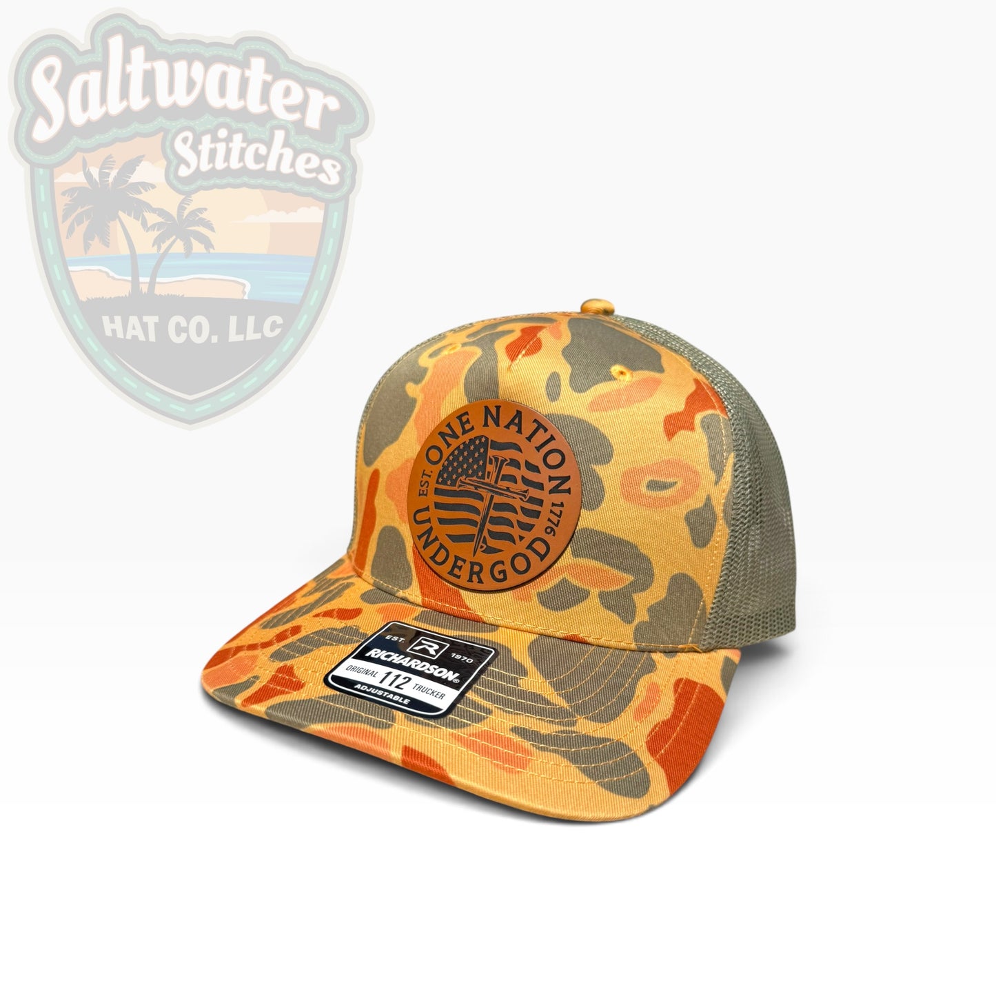 One Nation Under God Camo Richardson 112 Trucker Hat