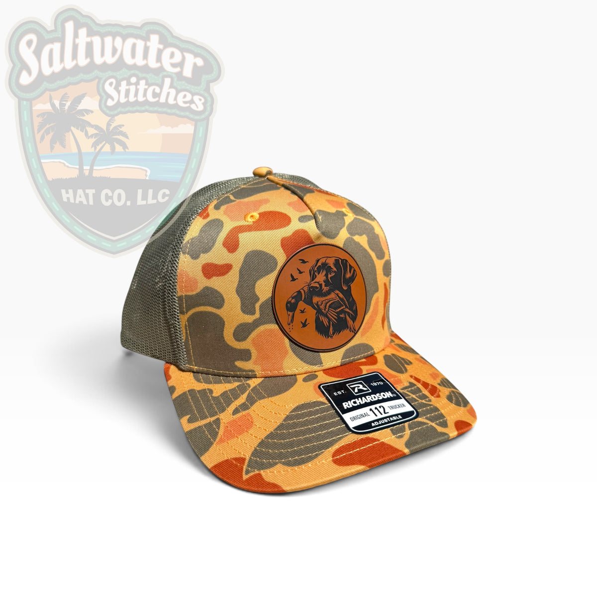 Duck Hunting Lab Camo Richardson 112 Trucker Hat
