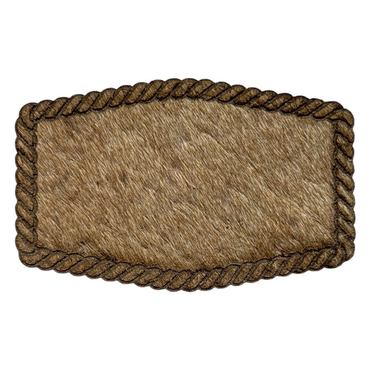 COWHIDE- rounded hex rope border