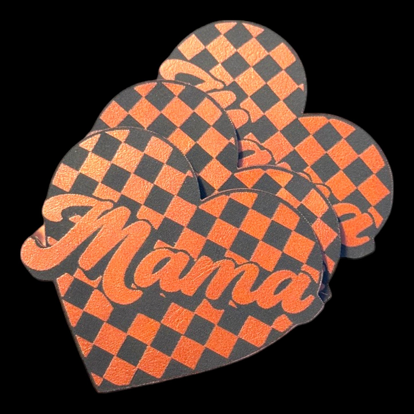 Moto- Checkered Heart Mama- Saddle Brown